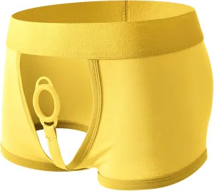 Men's Sexy Open Front Underwear Soft Comfortable Briefs Men's Sexy Panties Lingerie Hollow Thong Brief Underpants