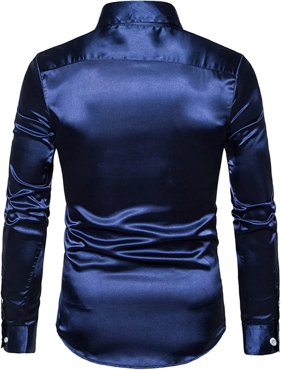 Men's Slim Fit Formal Long Sleeve Casual Business Party Dress Shirts Wrinkle Resistant Shirt Presenter's Top