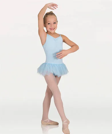 Microfiber Camisole Ballet Leotard with Tutu - GIRLS