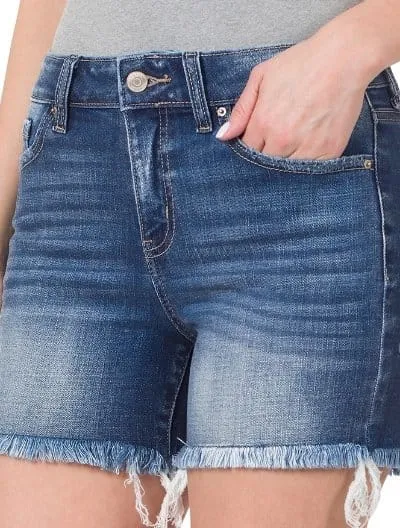 Mid Rise Medium wash shorts