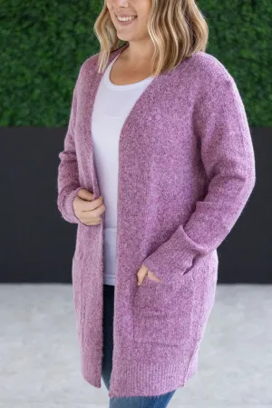 MM Madison Cozy Cardigan - Frosted Berry