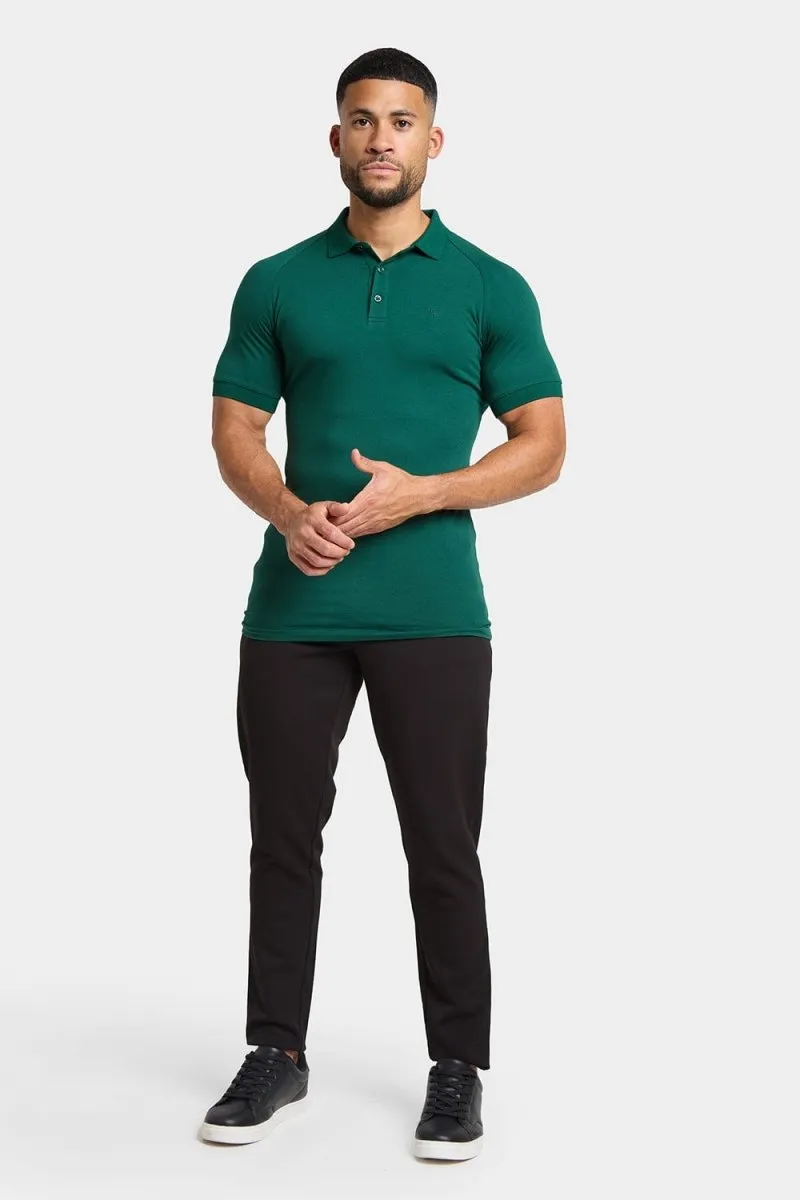 Muscle Fit Polo Shirt in Oxidised Green