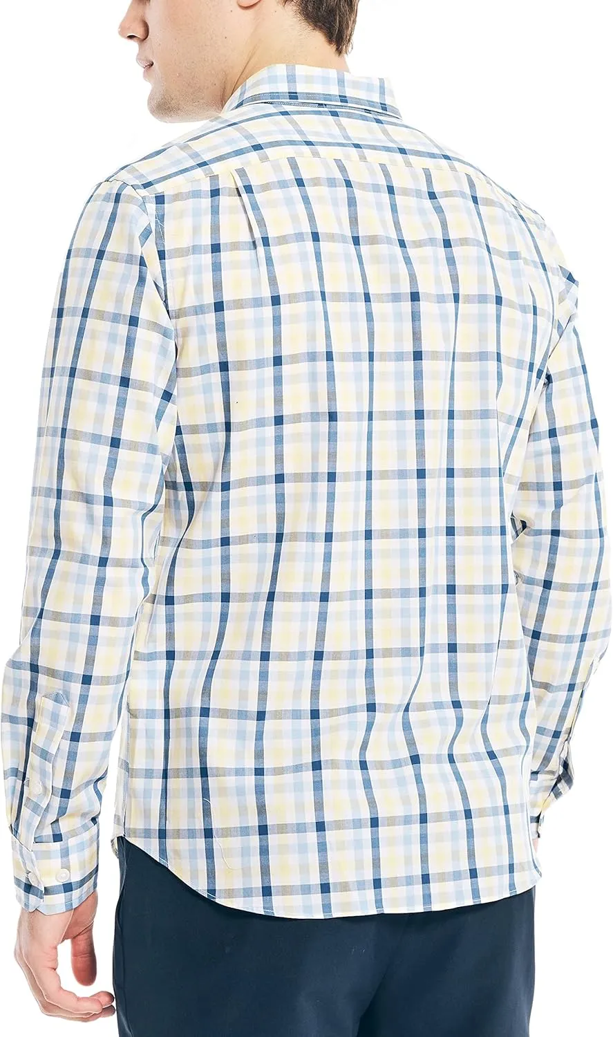 Nautica Men's Wrinkle Resistant Long Sleeve Button Front Shirt