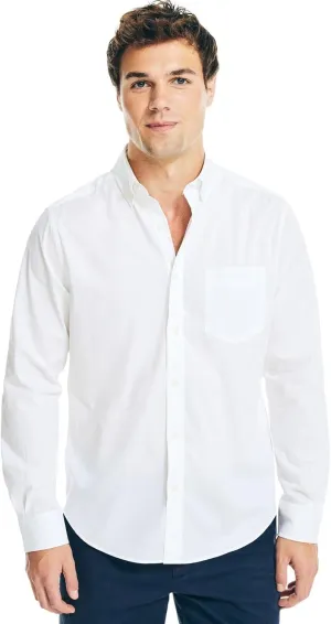 Nautica Men's Wrinkle Resistant Long Sleeve Button Front Shirt