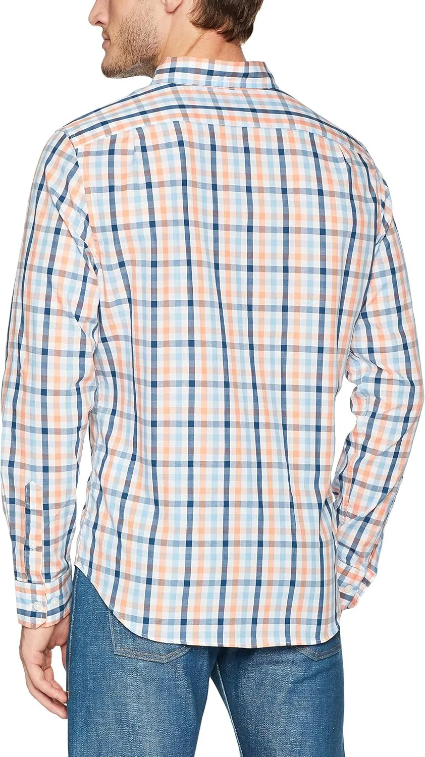Nautica Men's Wrinkle Resistant Long Sleeve Button Front Shirt