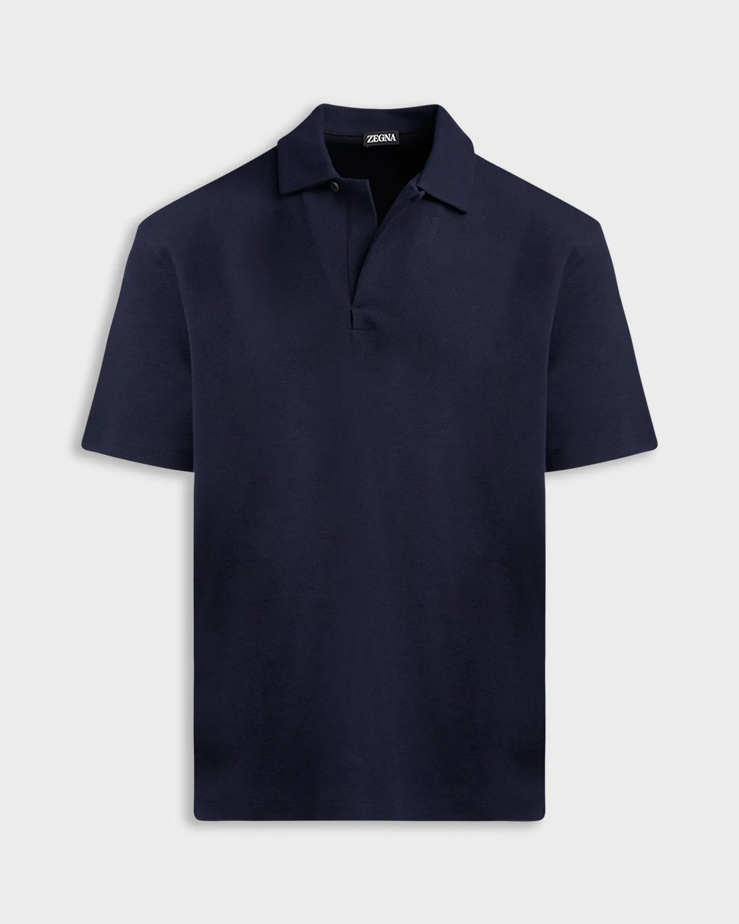 Navy Cotton Pique Polo Shirt