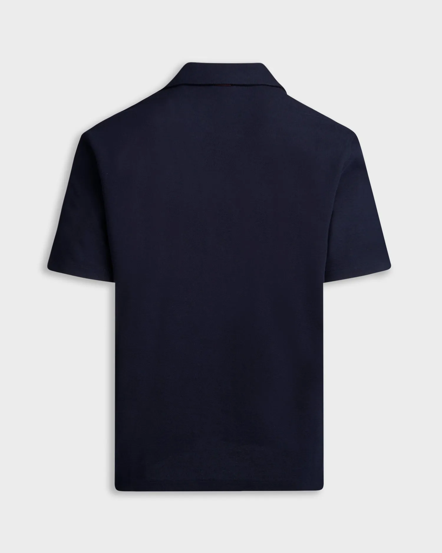 Navy Cotton Pique Polo Shirt