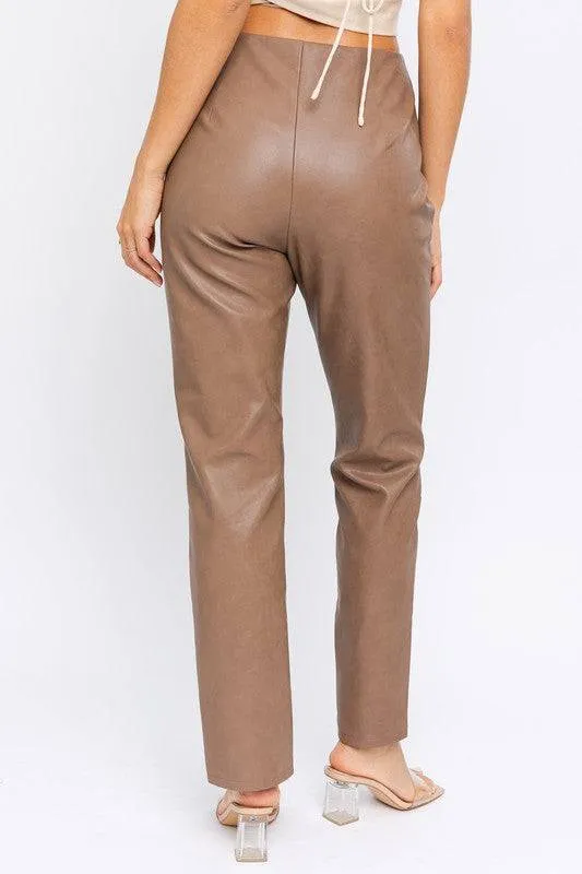 New York Minute Pleather Pants