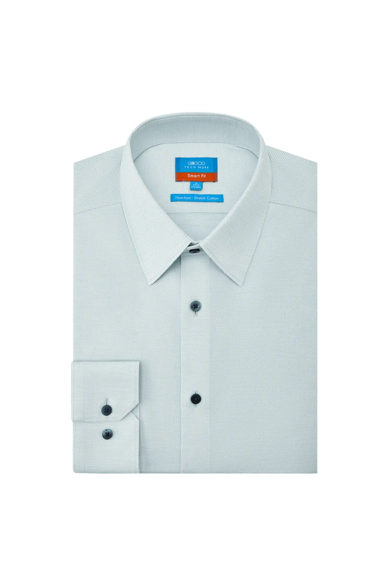 Non-Iron Cotton Stretch Smart Fit 2 Tone Shirt
