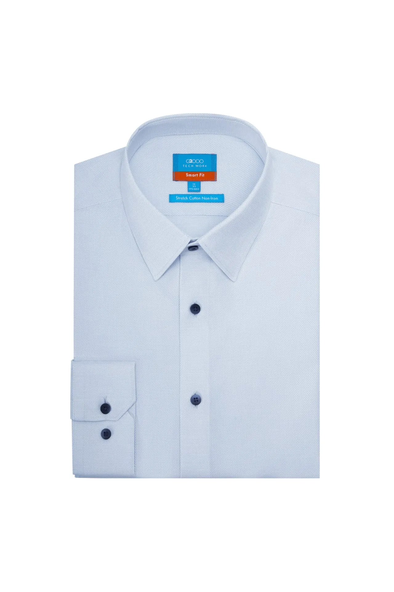 Non-Iron Cotton Stretch Smart Fit 2 Tone Shirt
