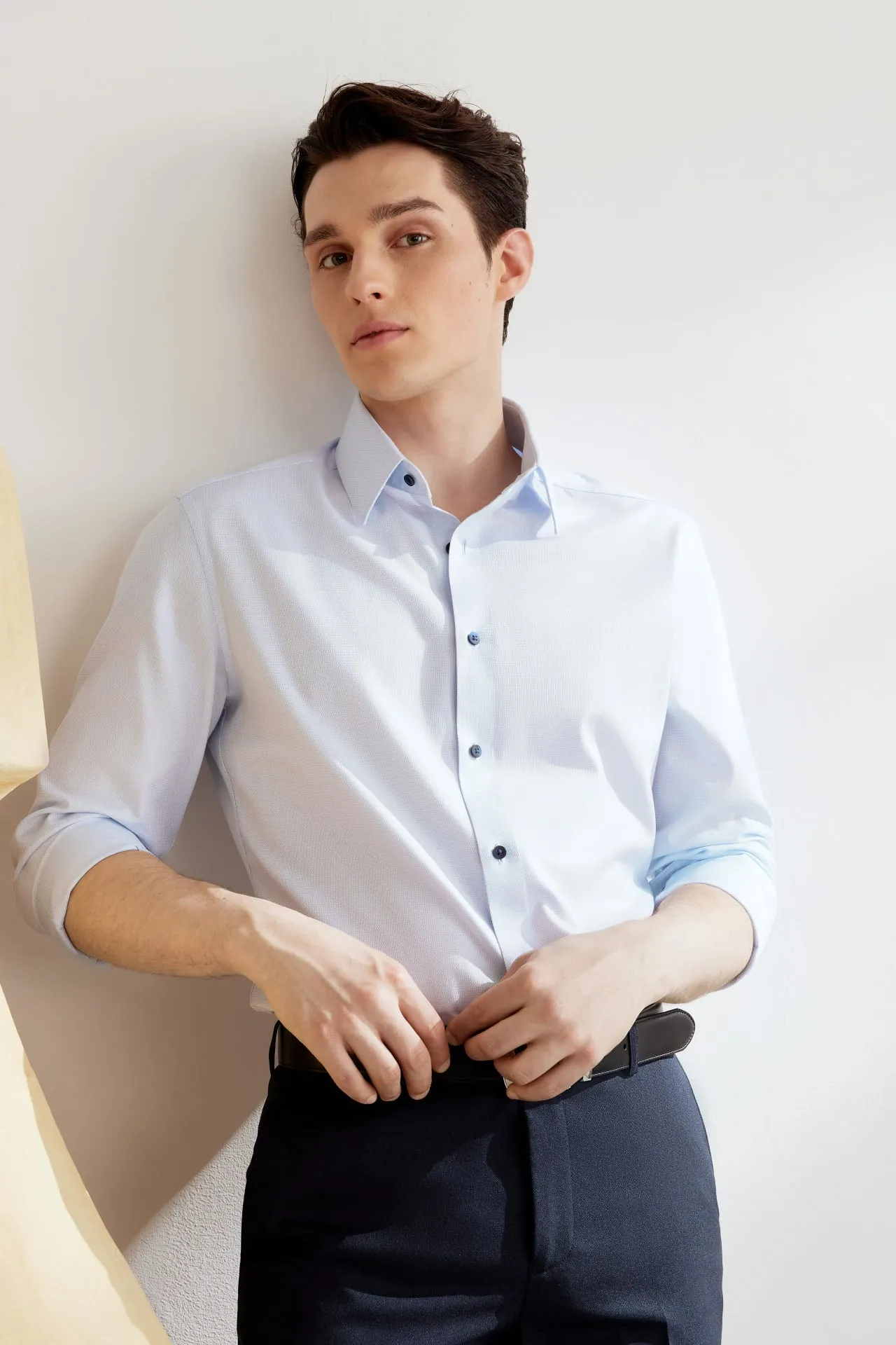 Non-Iron Cotton Stretch Smart Fit 2 Tone Shirt
