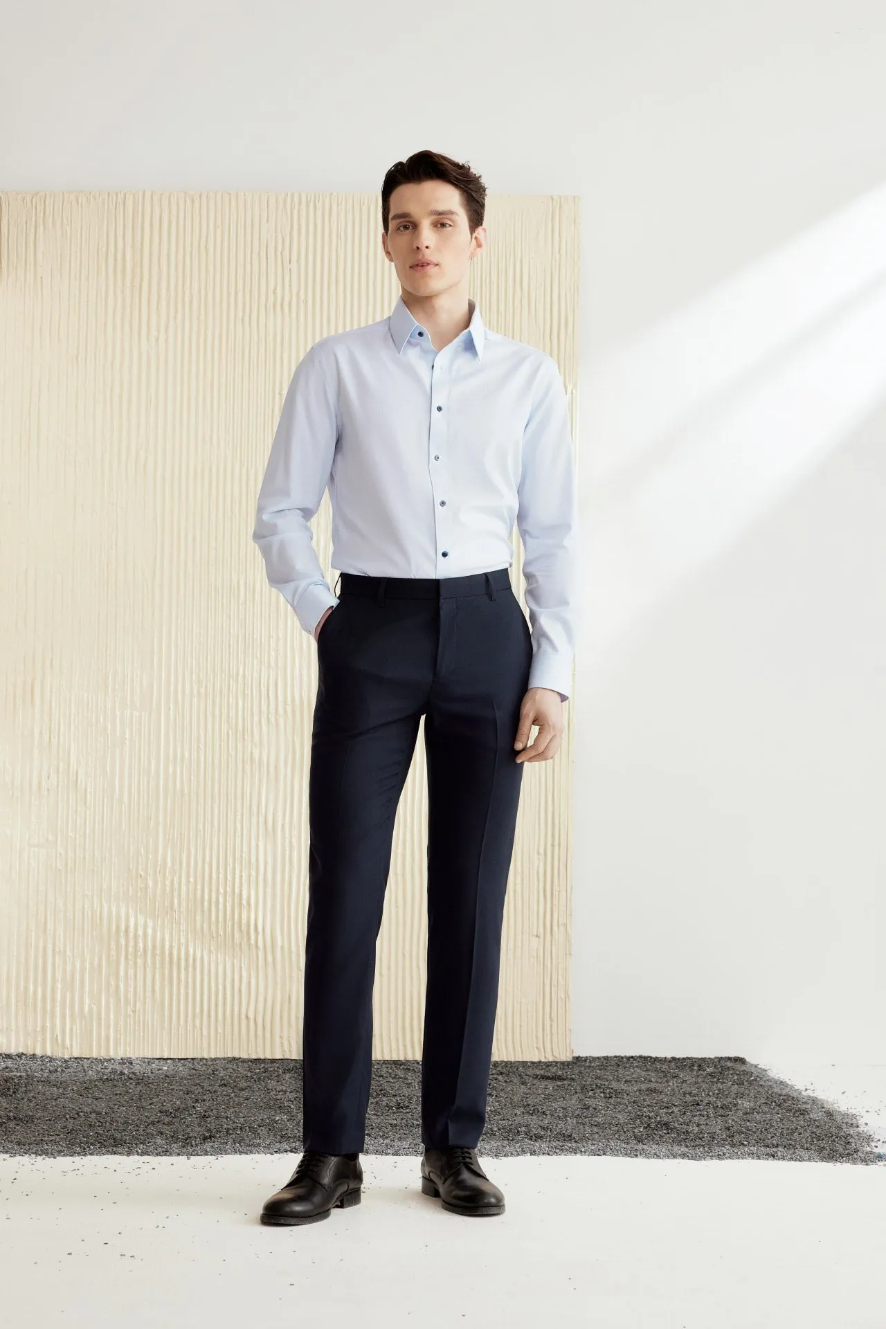 Non-Iron Cotton Stretch Smart Fit 2 Tone Shirt