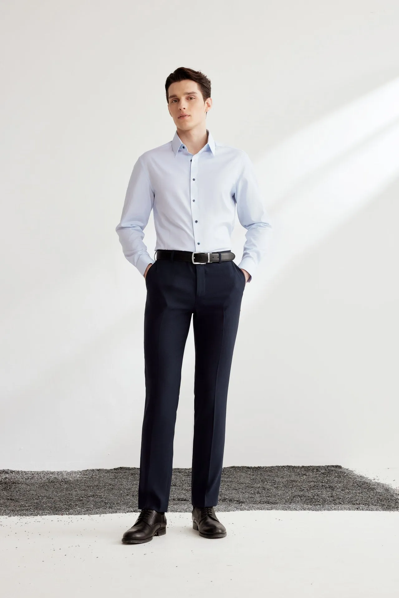Non-Iron Cotton Stretch Smart Fit 2 Tone Shirt