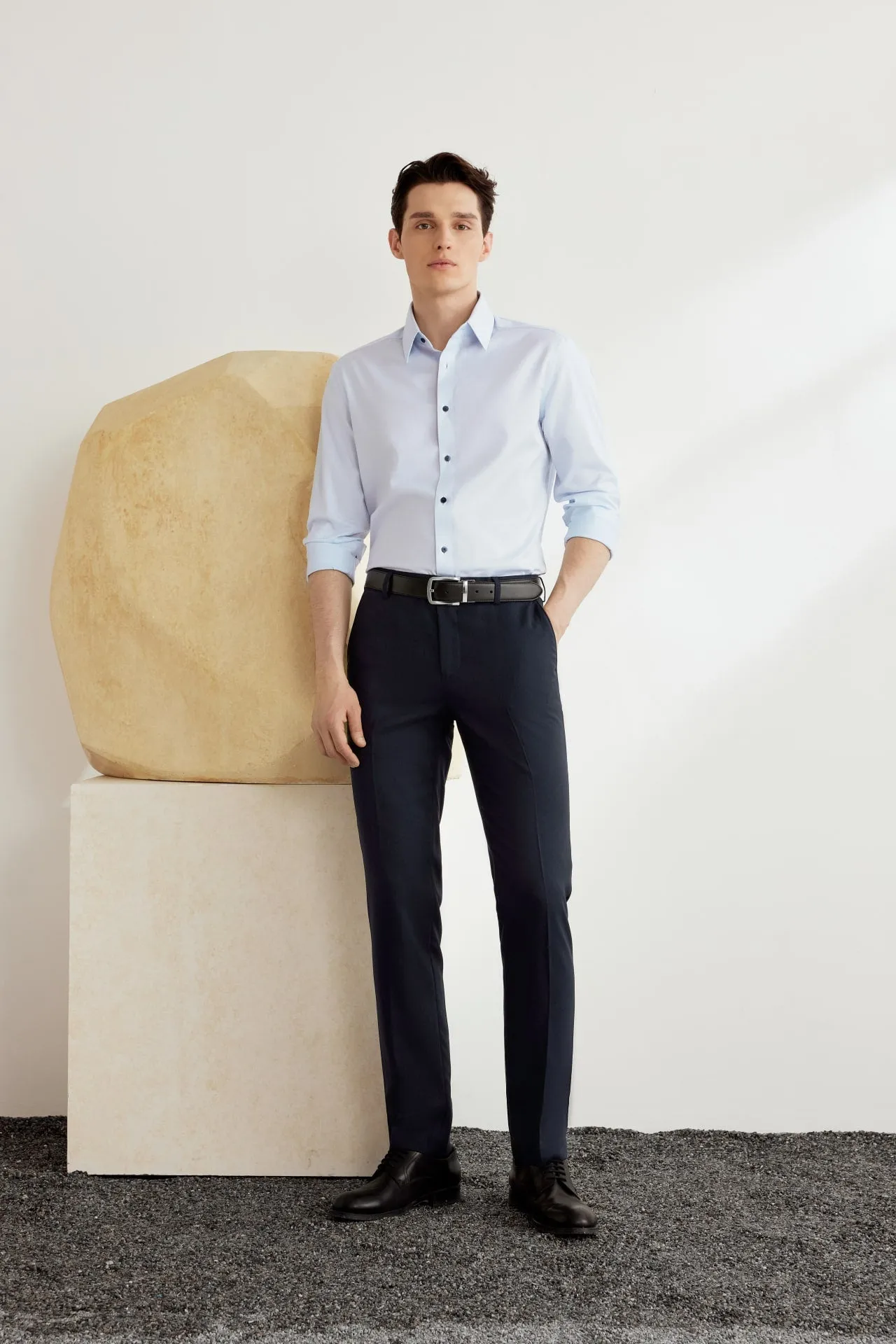 Non-Iron Cotton Stretch Smart Fit 2 Tone Shirt