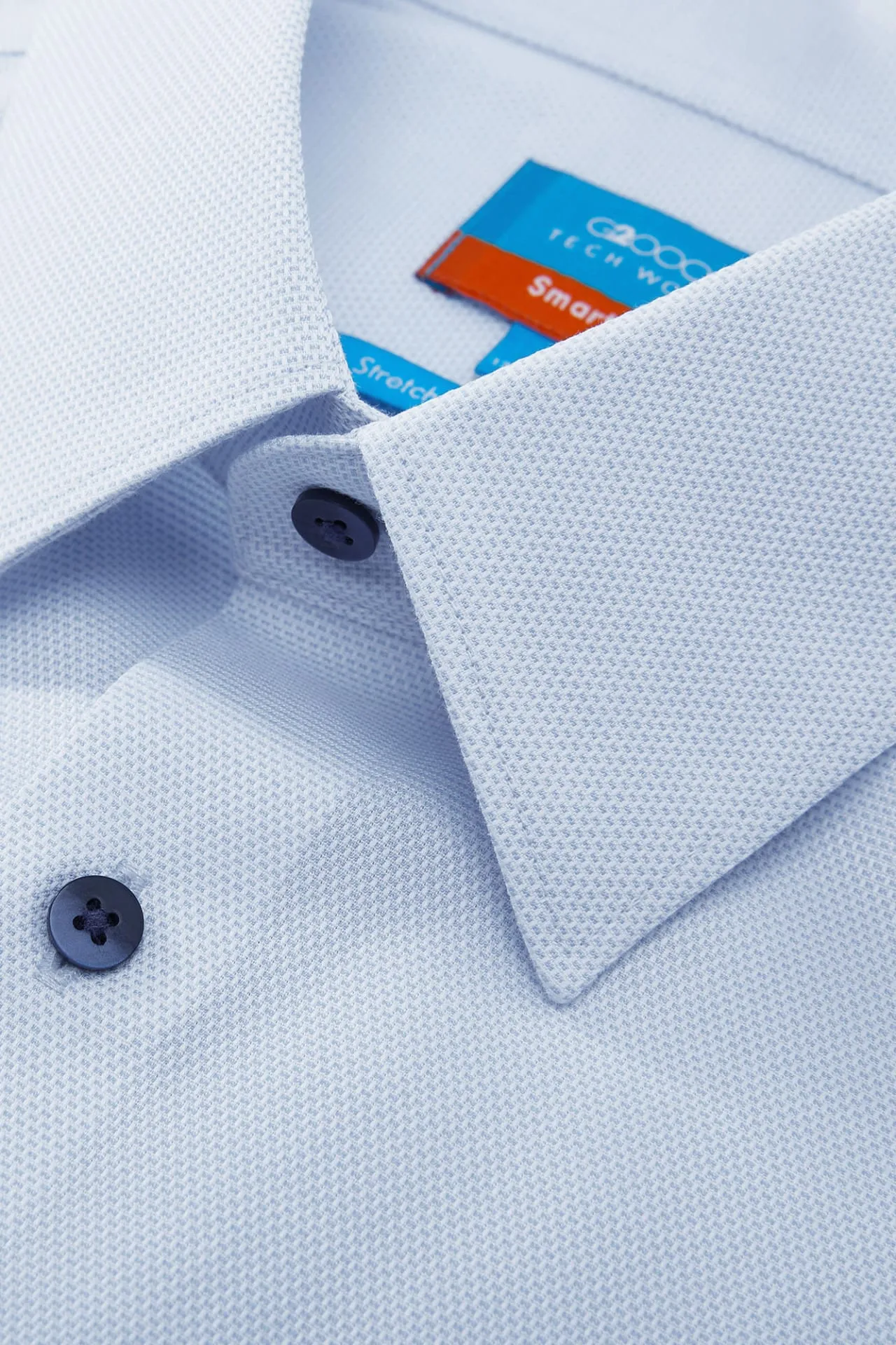 Non-Iron Cotton Stretch Smart Fit 2 Tone Shirt