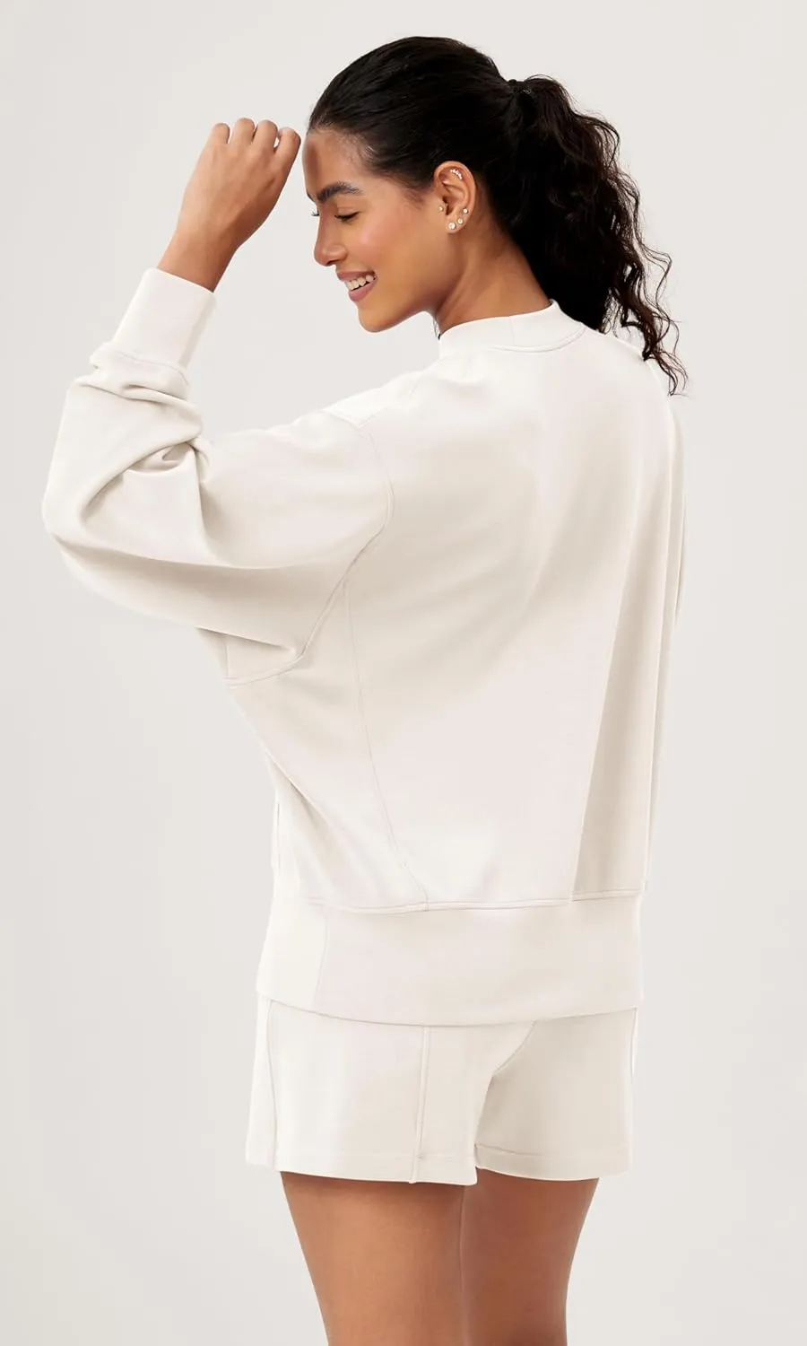 ODODOS Modal Soft Long Sleeve Oversized Sweatshirts for Women Crew Neck Pullover Tops