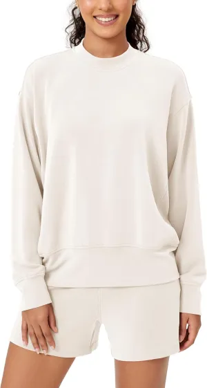 ODODOS Modal Soft Long Sleeve Oversized Sweatshirts for Women Crew Neck Pullover Tops