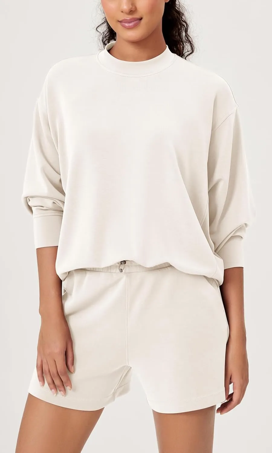ODODOS Modal Soft Long Sleeve Oversized Sweatshirts for Women Crew Neck Pullover Tops