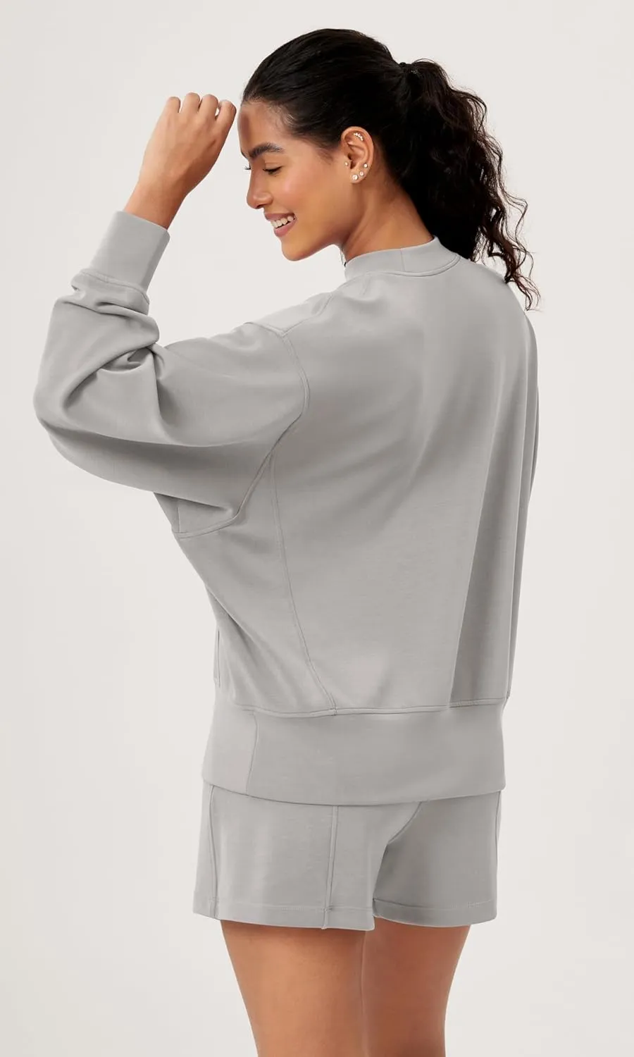 ODODOS Modal Soft Long Sleeve Oversized Sweatshirts for Women Crew Neck Pullover Tops