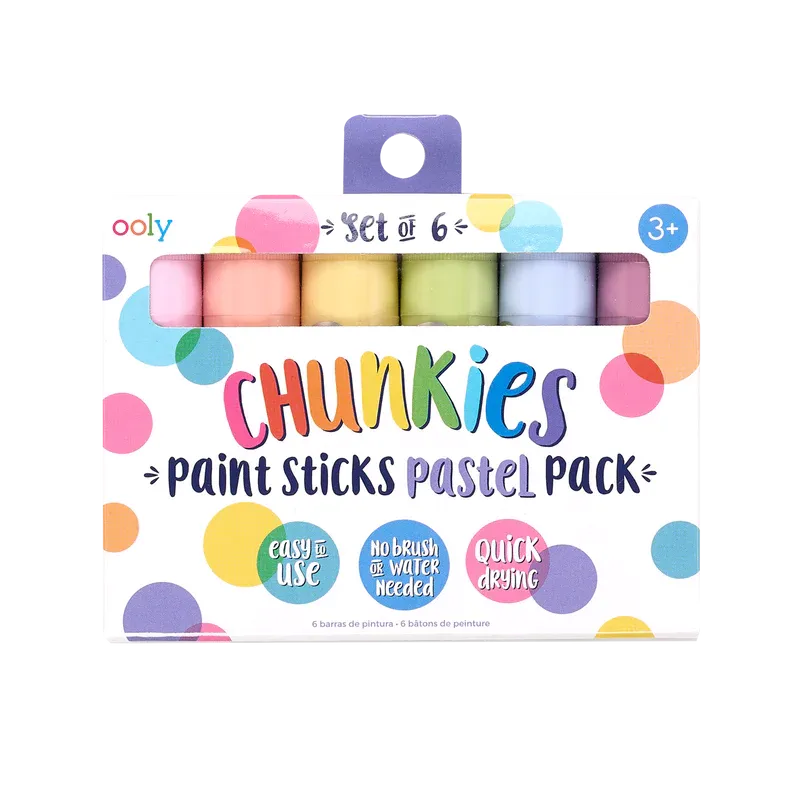 Ooly Chunkies Paint Sticks Pastel Pack - Set of 6 Colors