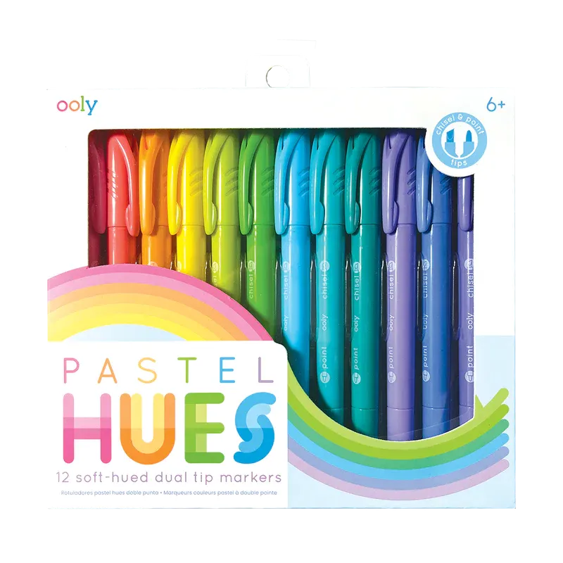 Ooly Pastel Hues Dual Tip Markers - Set of 12