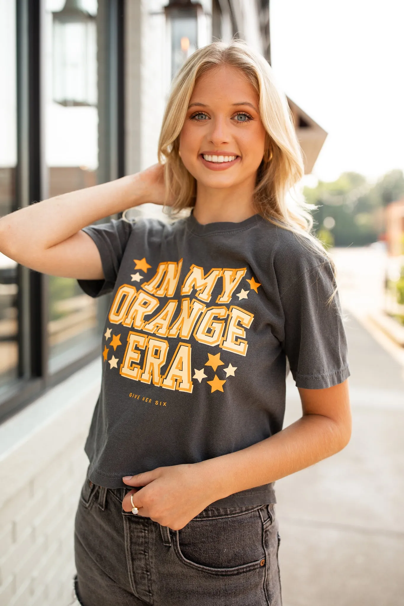 Orange Era Cropped Tee