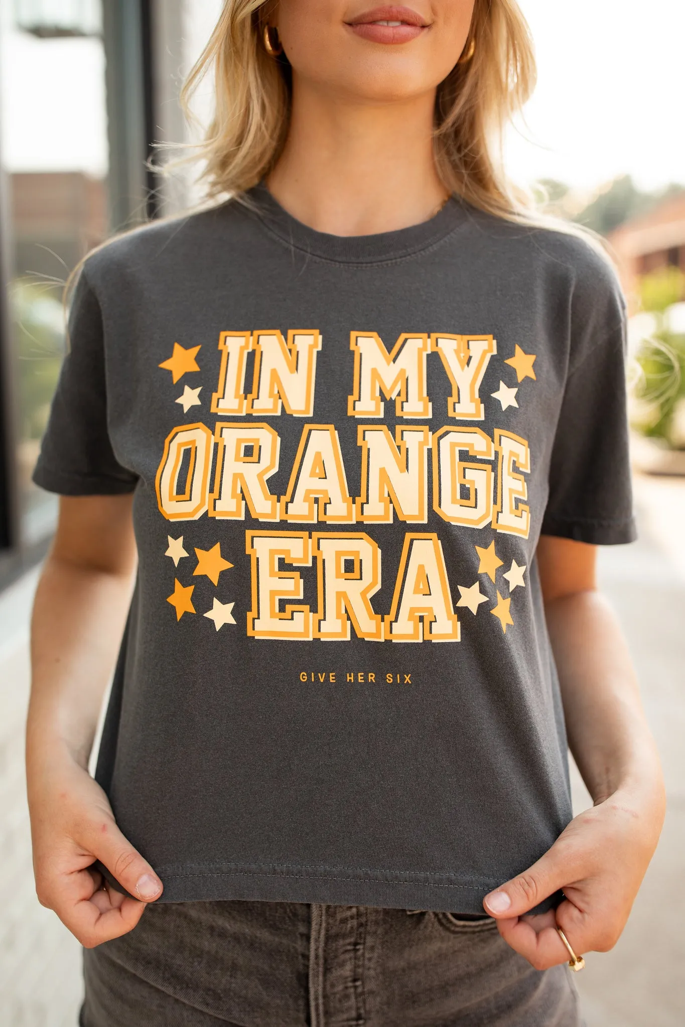 Orange Era Cropped Tee