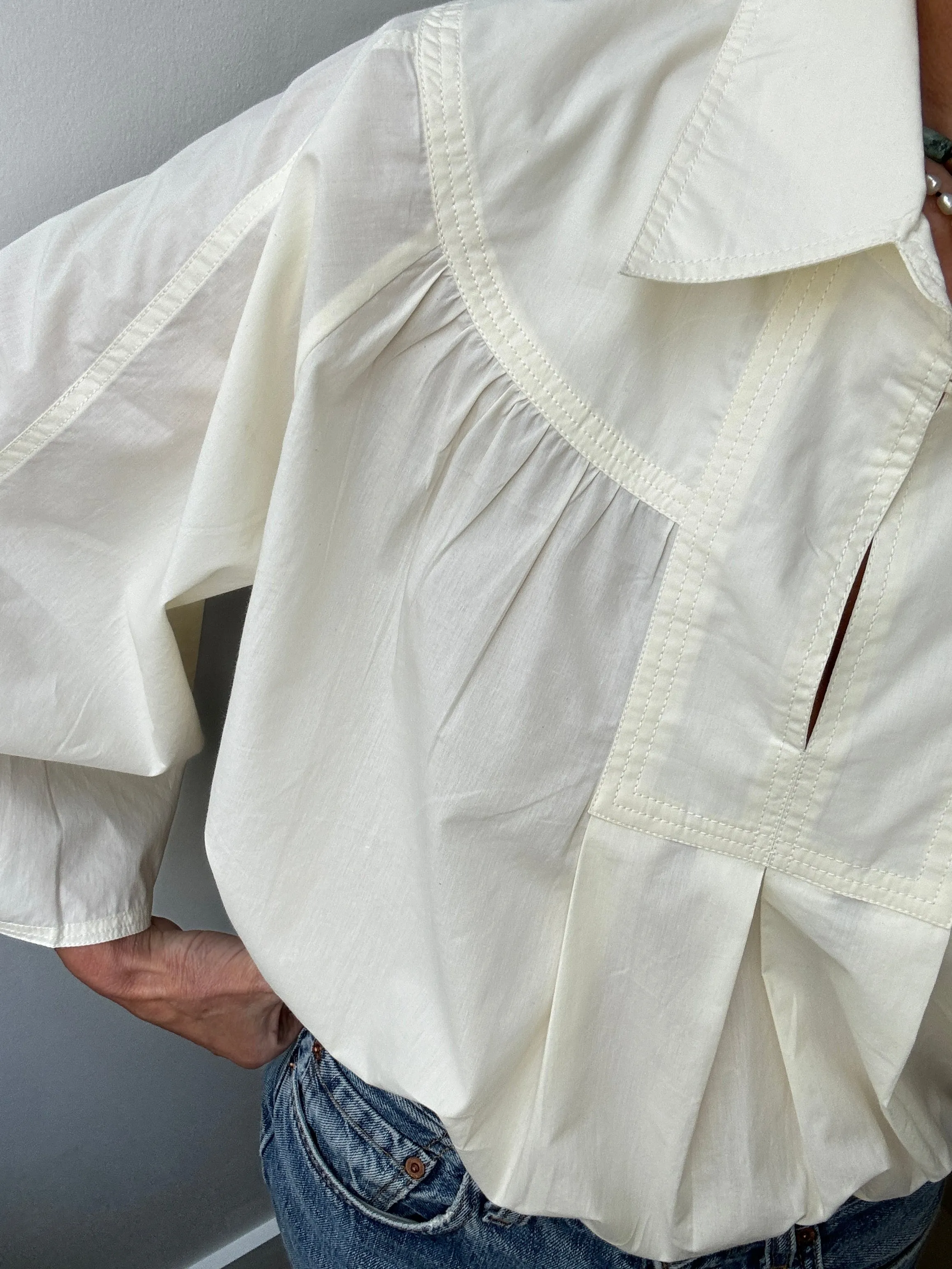Organic Crisp Poplin Top Breeze