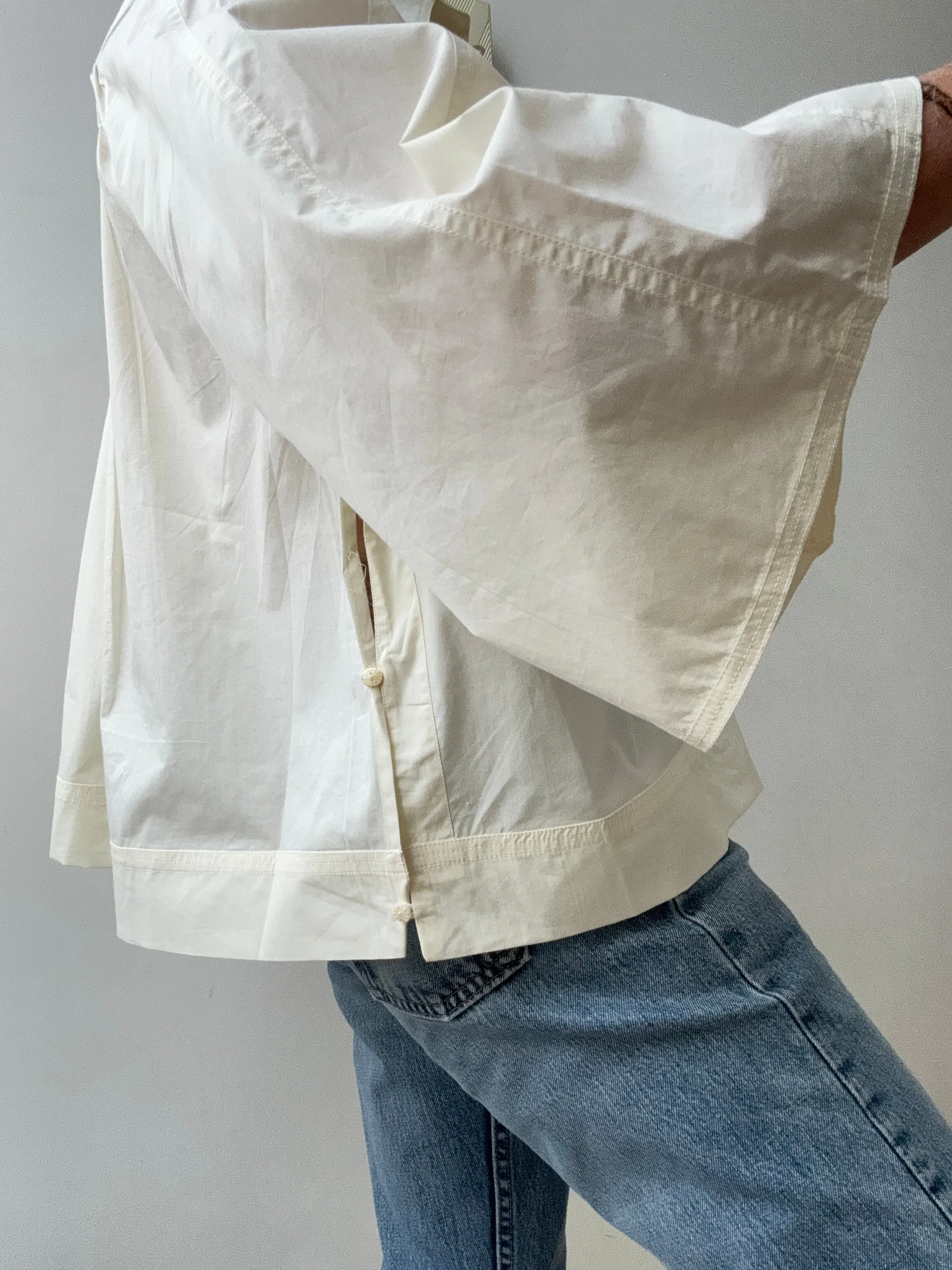 Organic Crisp Poplin Top Breeze