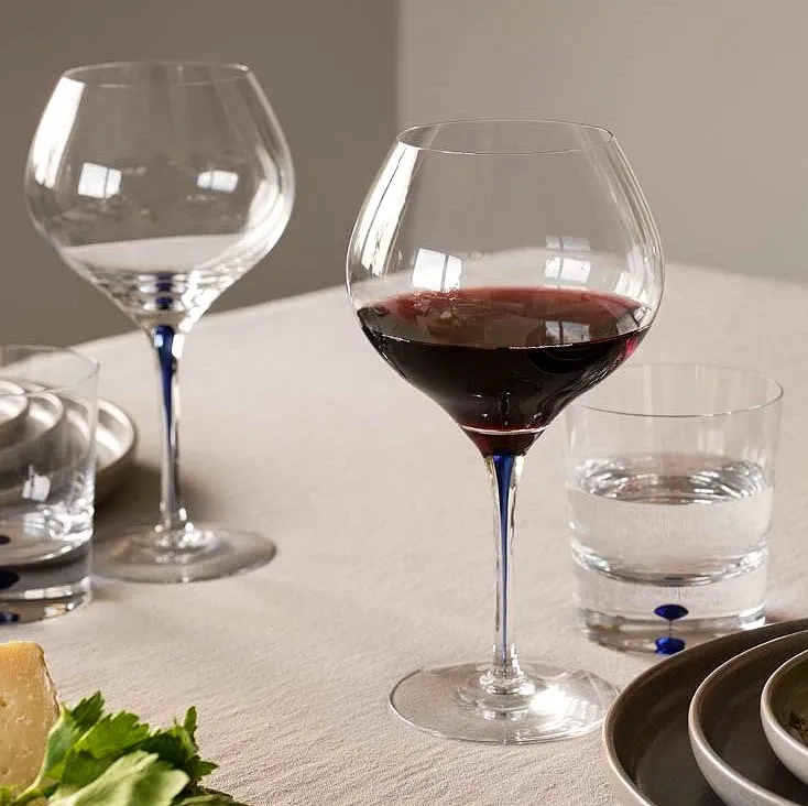 Orrefor's Intermezzo Blue Crystal Glassware