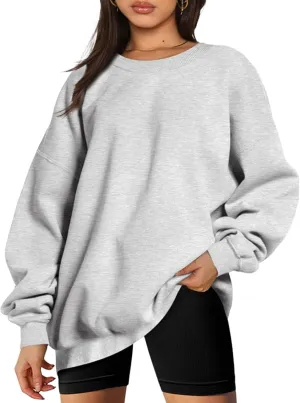 Oversized Sweatshirts for Women Hoodies Crewneck Fall Outfits Long Sleeve Fleece Pullover Casual Lightweight Tops