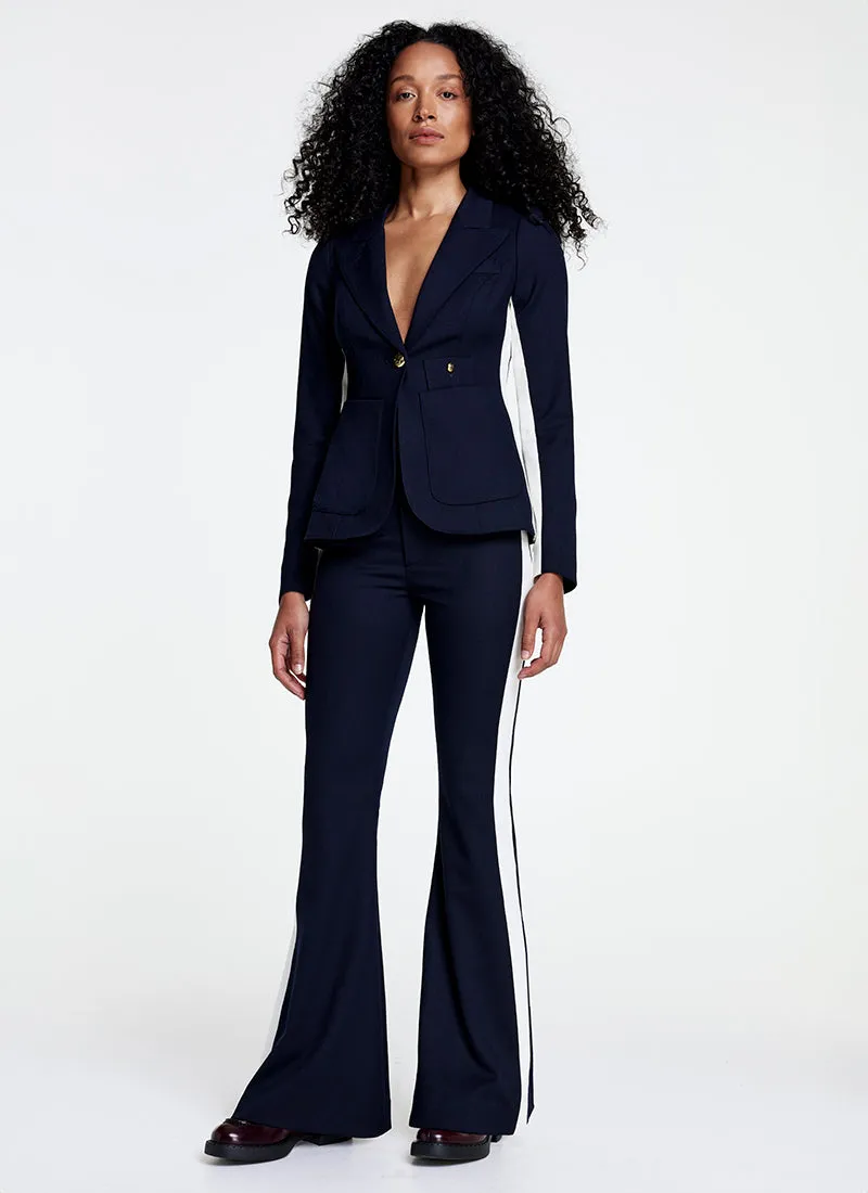 Patch Pocket Tux Stripe Blazer