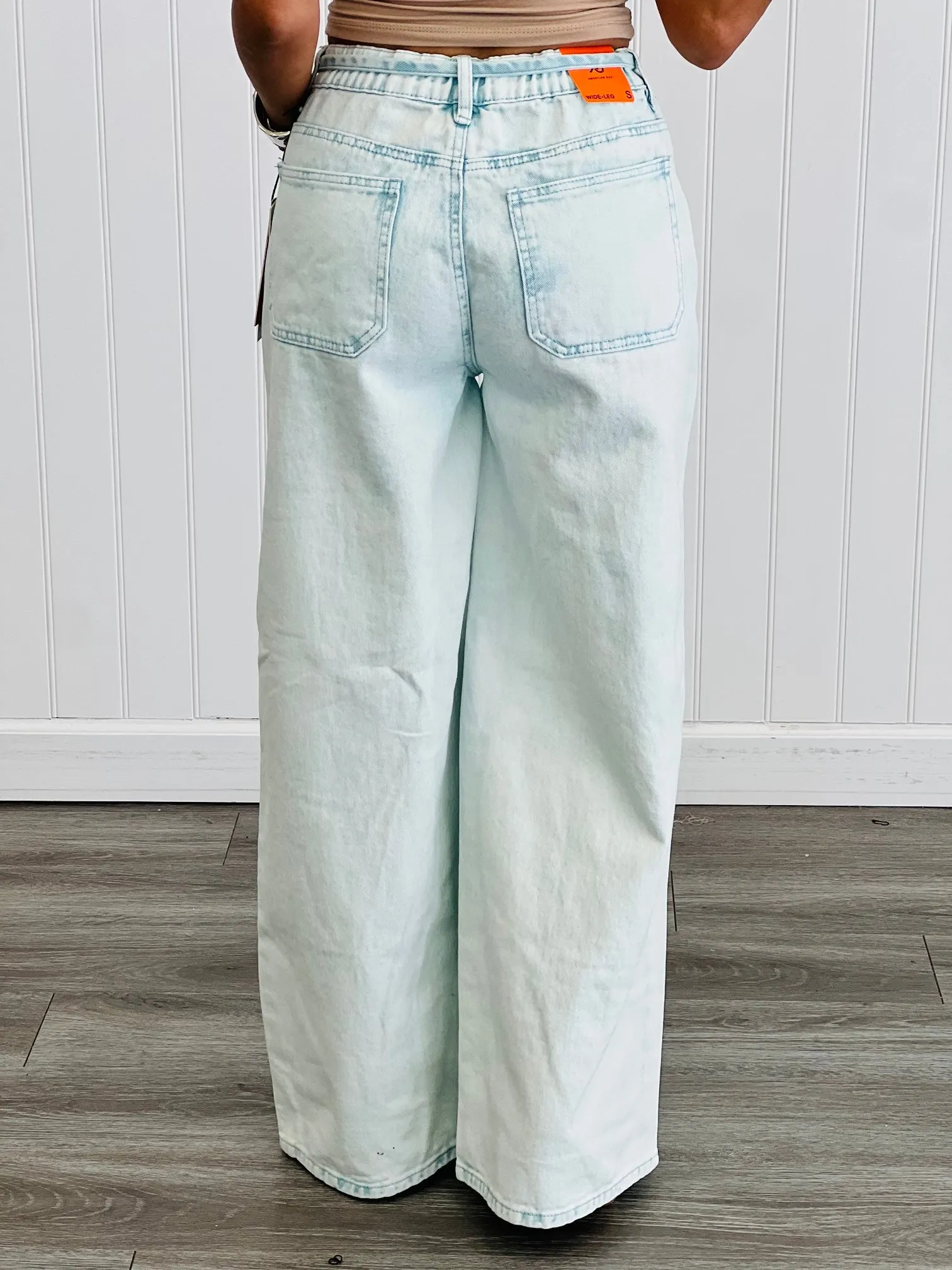 Patchwork Wide Leg Pants (Reg.) - 2 Colors