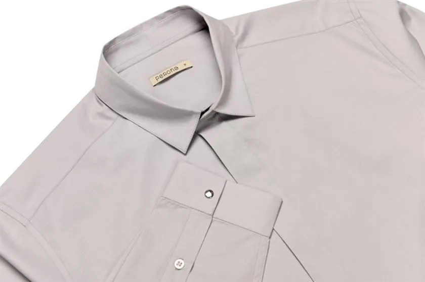 Perona   -   Mens-Shirts-Shirts-Finley-Pma-Ss24-350-S-Cement Grey