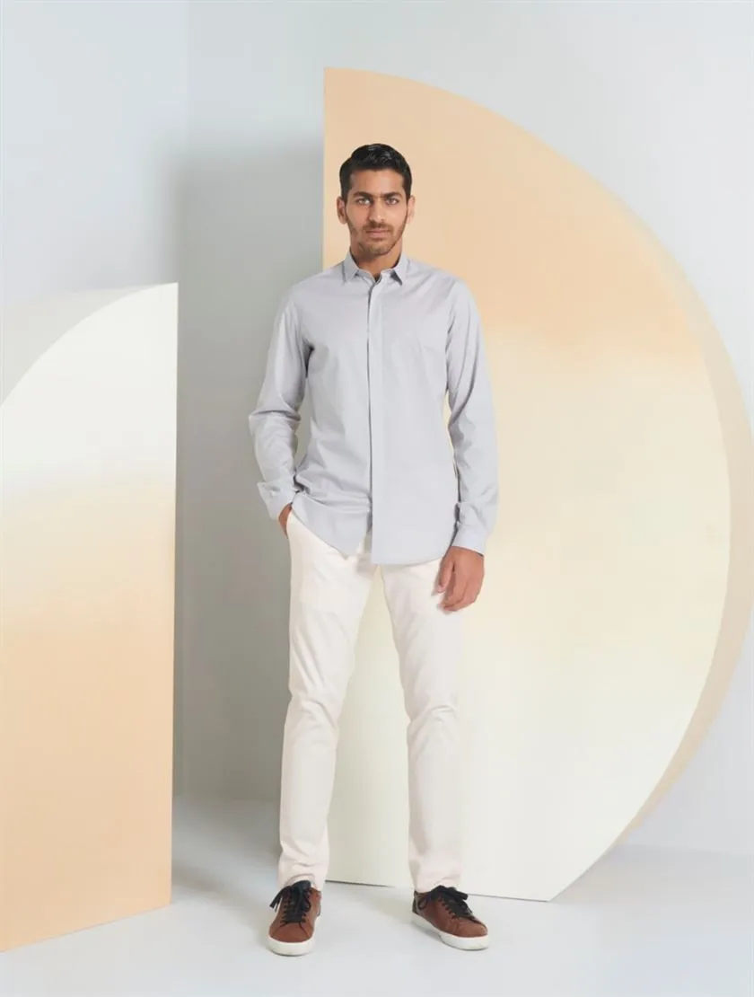 Perona   -   Mens-Shirts-Shirts-Finley-Pma-Ss24-350-S-Cement Grey