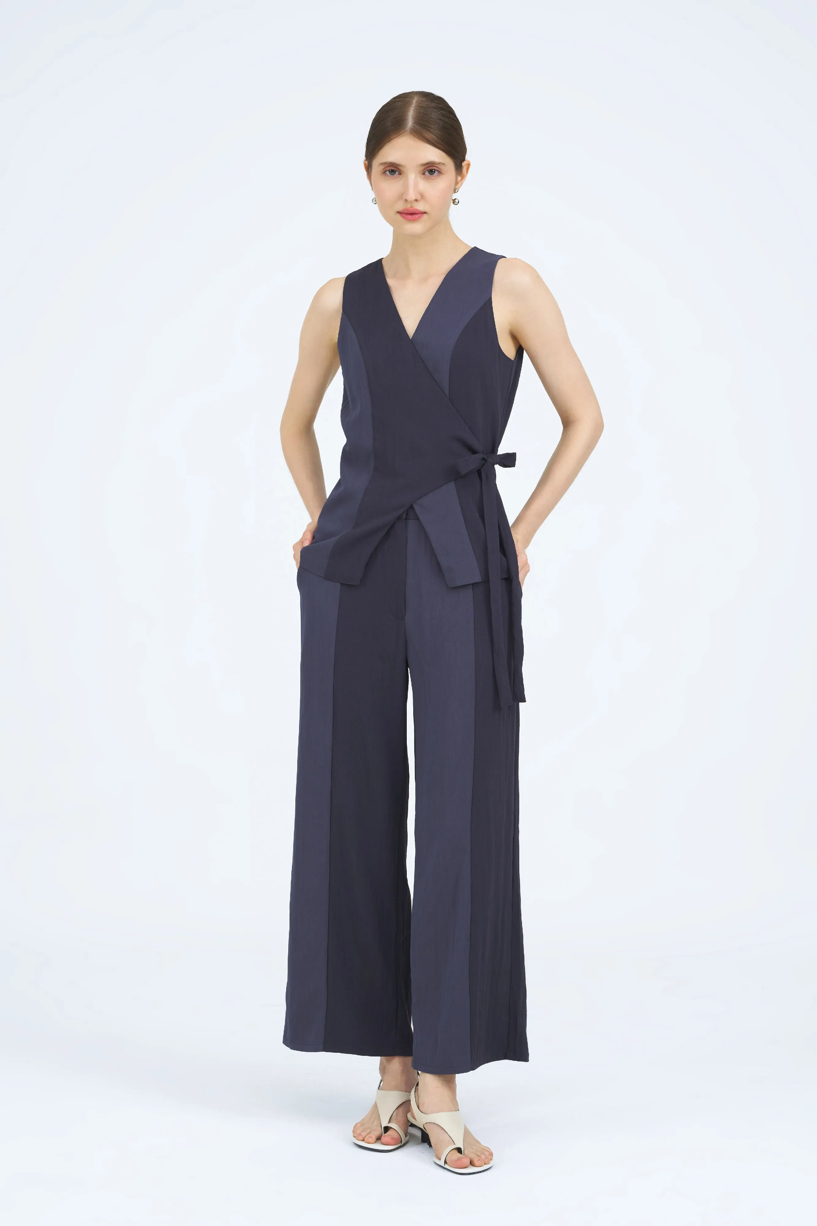 Pimm Contrast Panel Palazzo Pants