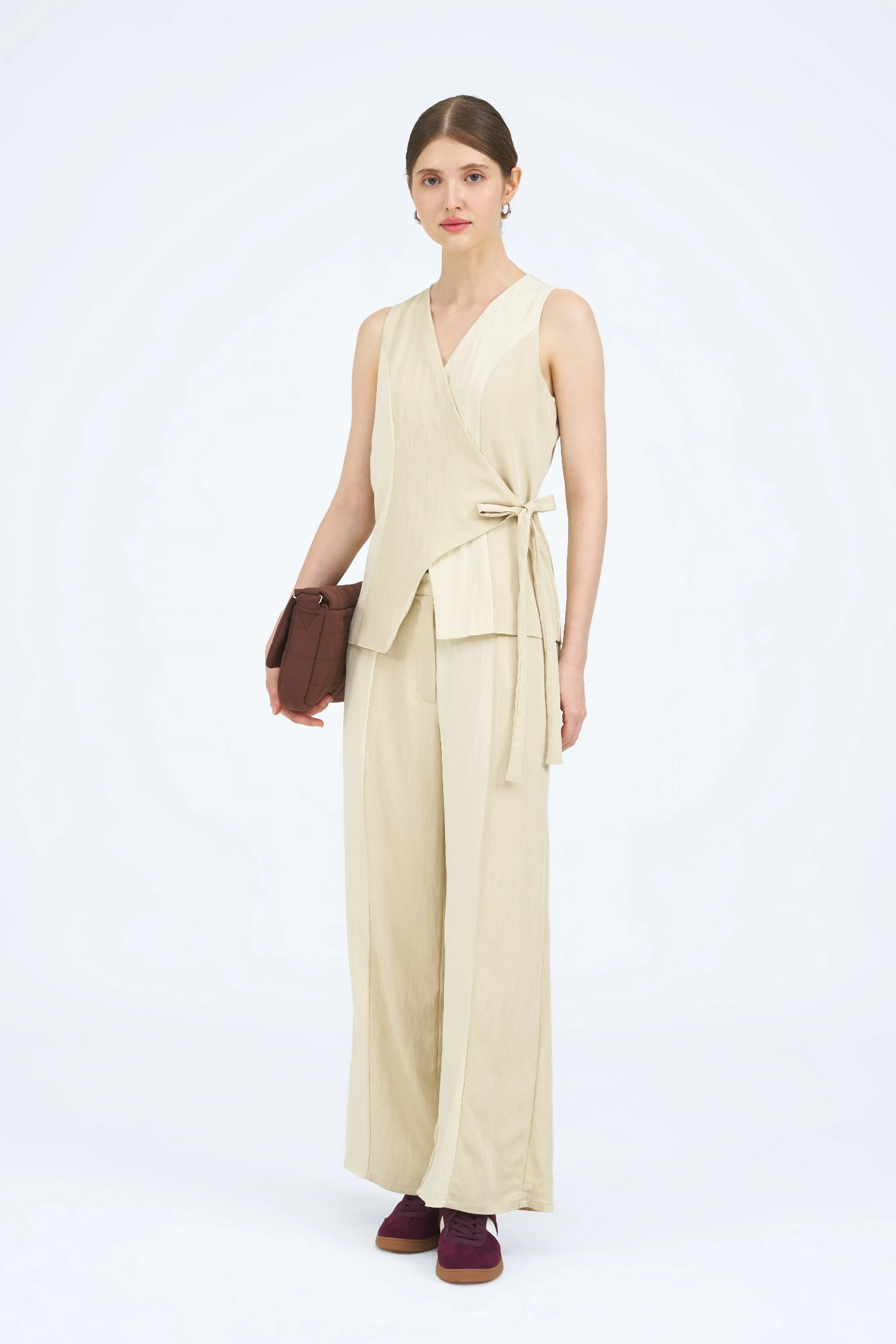 Pimm Contrast Panel Palazzo Pants