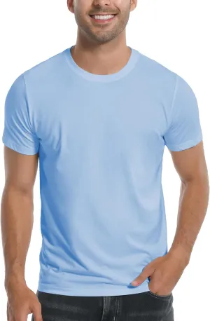Pioneer Camp Mens Bamboo Viscose T Shirt Ultra Soft Plain Tshirts for Men Cooling Crew Neck Casual Basic Tee Shirt Undershirt