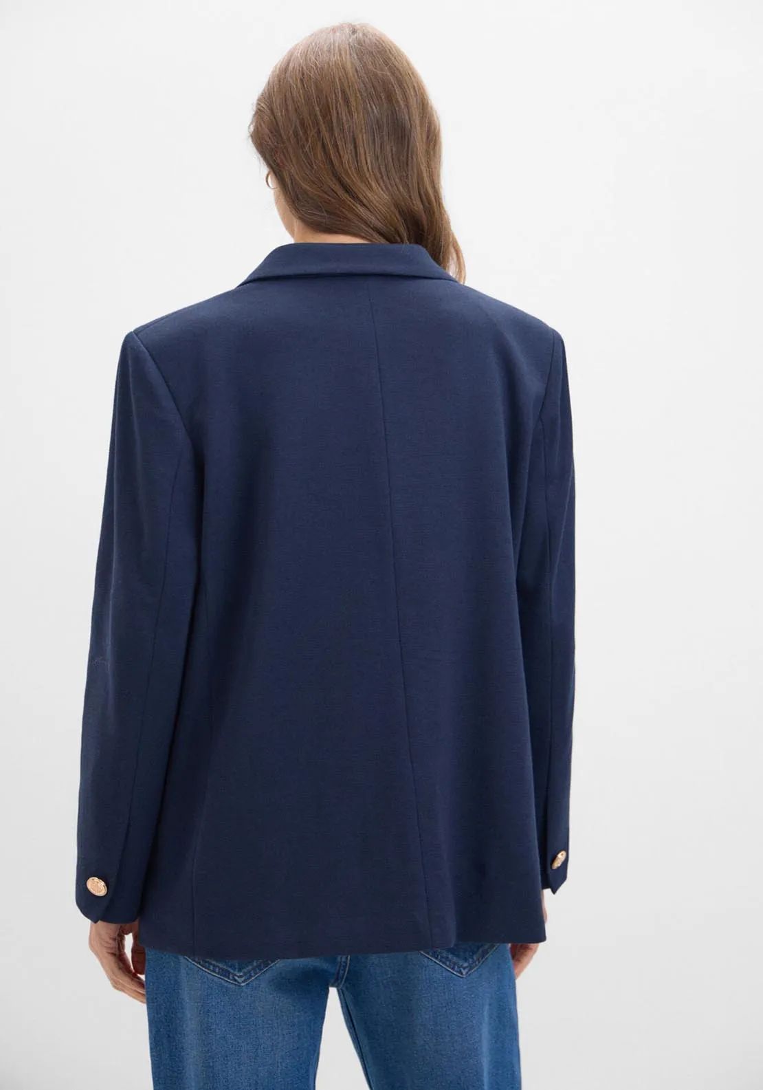Pique Blazer - Navy