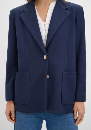 Pique Blazer - Navy