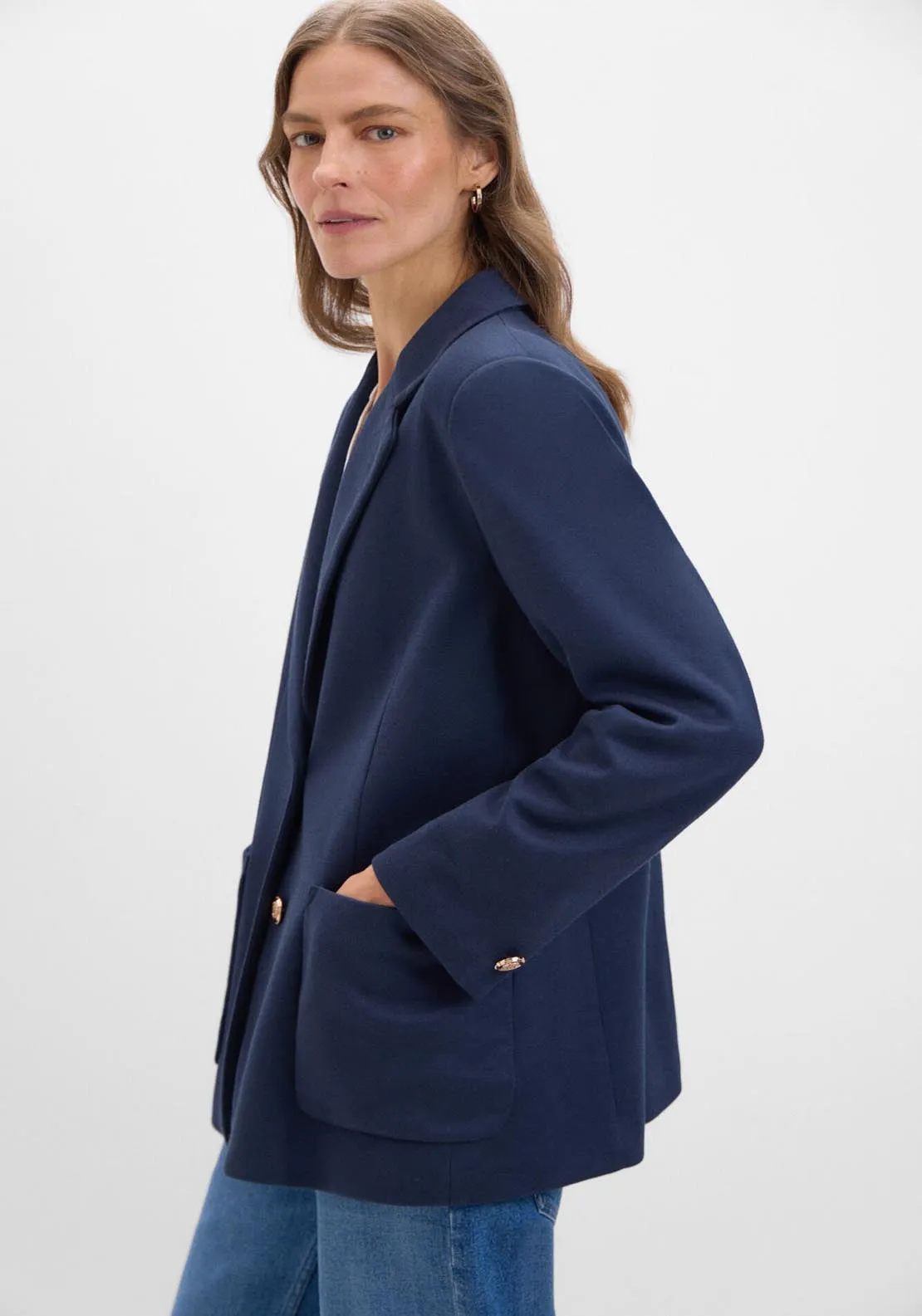 Pique Blazer - Navy