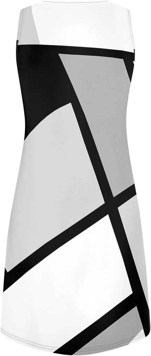 Pop Summer Baseball Sundress Womens Plus Size Sleeveless Print Dresses Women's V Neck Comfortable Loose Dress