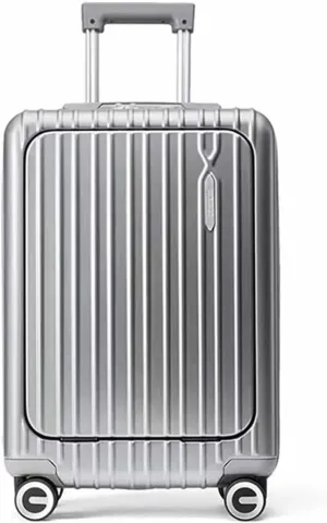 Portable Luggage Suitcases with Wheels Rechargeable Function Carry On Luggage Double Zipper Compartment TSA Combination Lock Suitcase Exquisite (Silver)