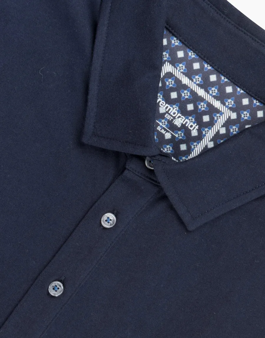 Portofino Cotton Polo - Navy