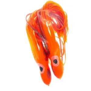 Premium Octopus Skirts 9'' Orange Pearl QTY 2