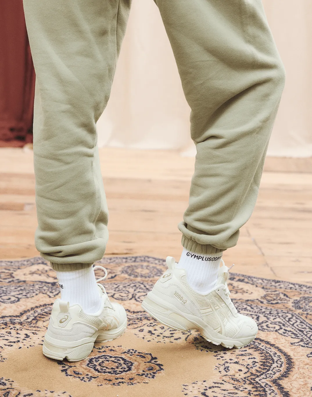 Print Jogger in Olive Green