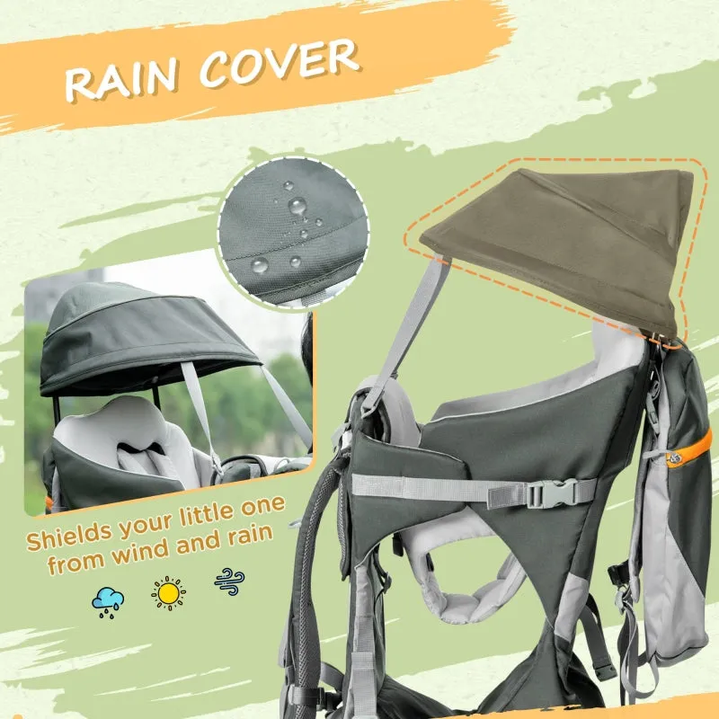 Qaba Baby Backpack Carrier with Removable Small Bag - Stand