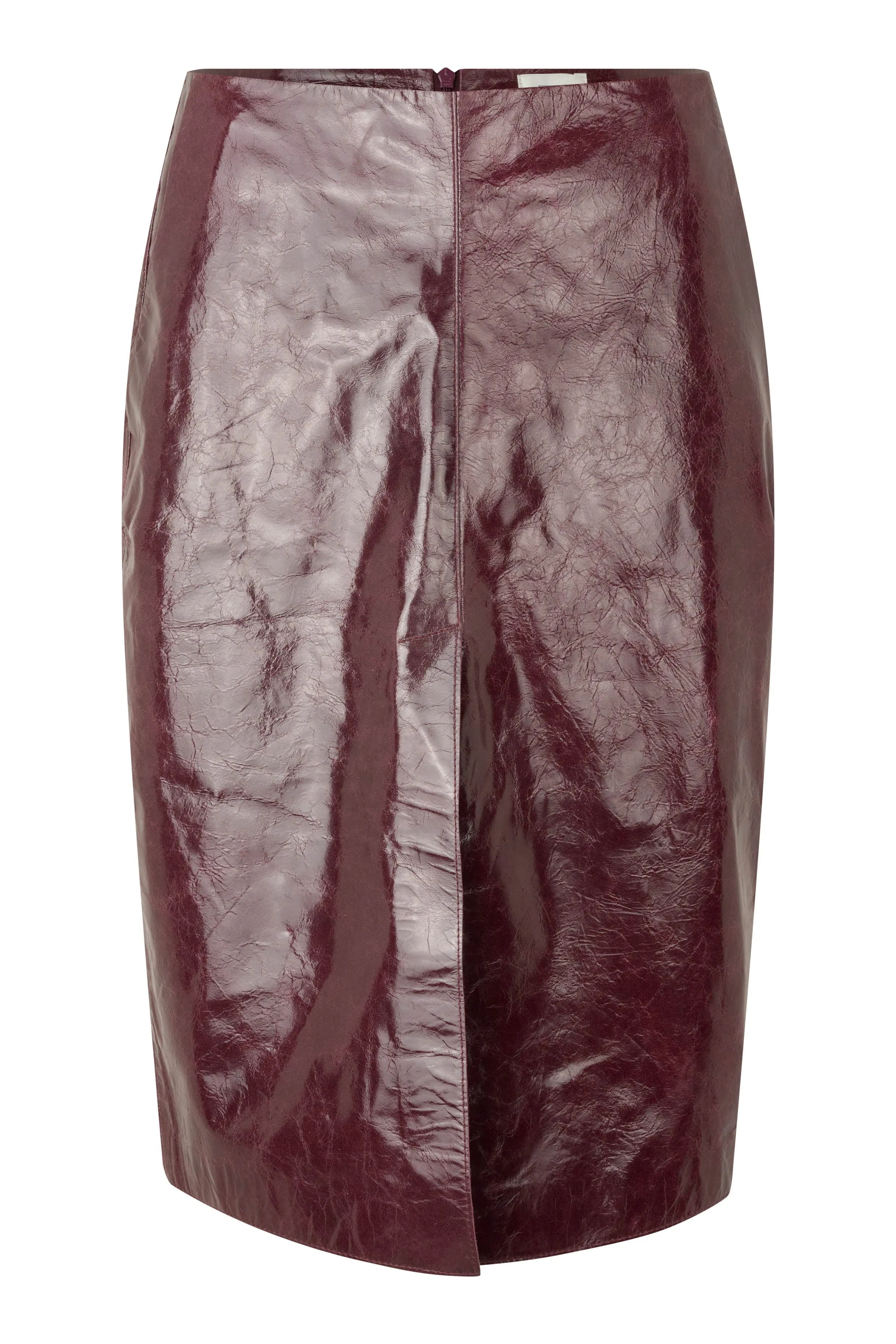 Queens Leather Skirt Bitter Chocolate
