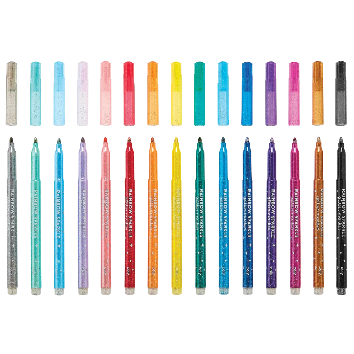 Rainbow Sparkle Glitter Markers