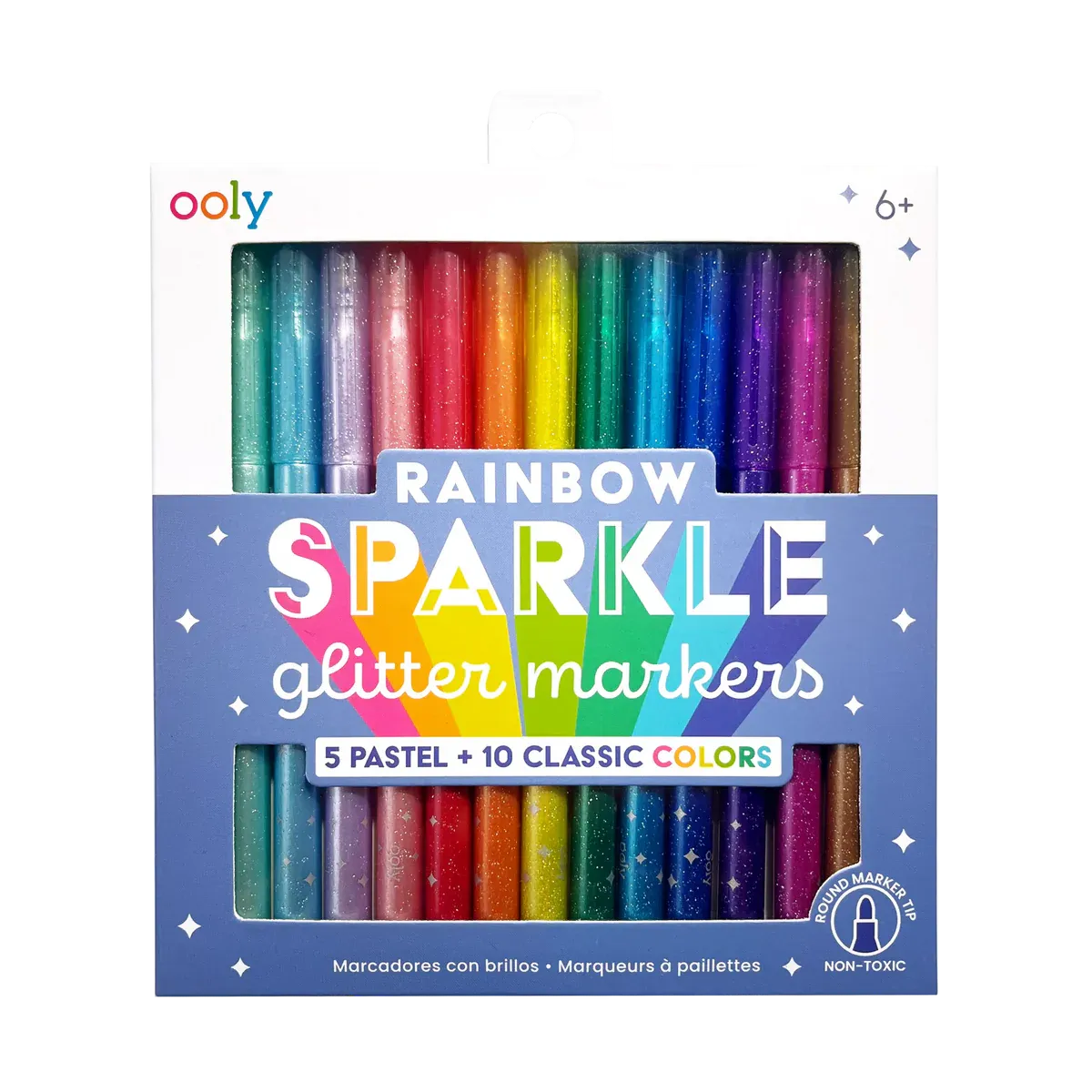 Rainbow Sparkle Glitter Markers